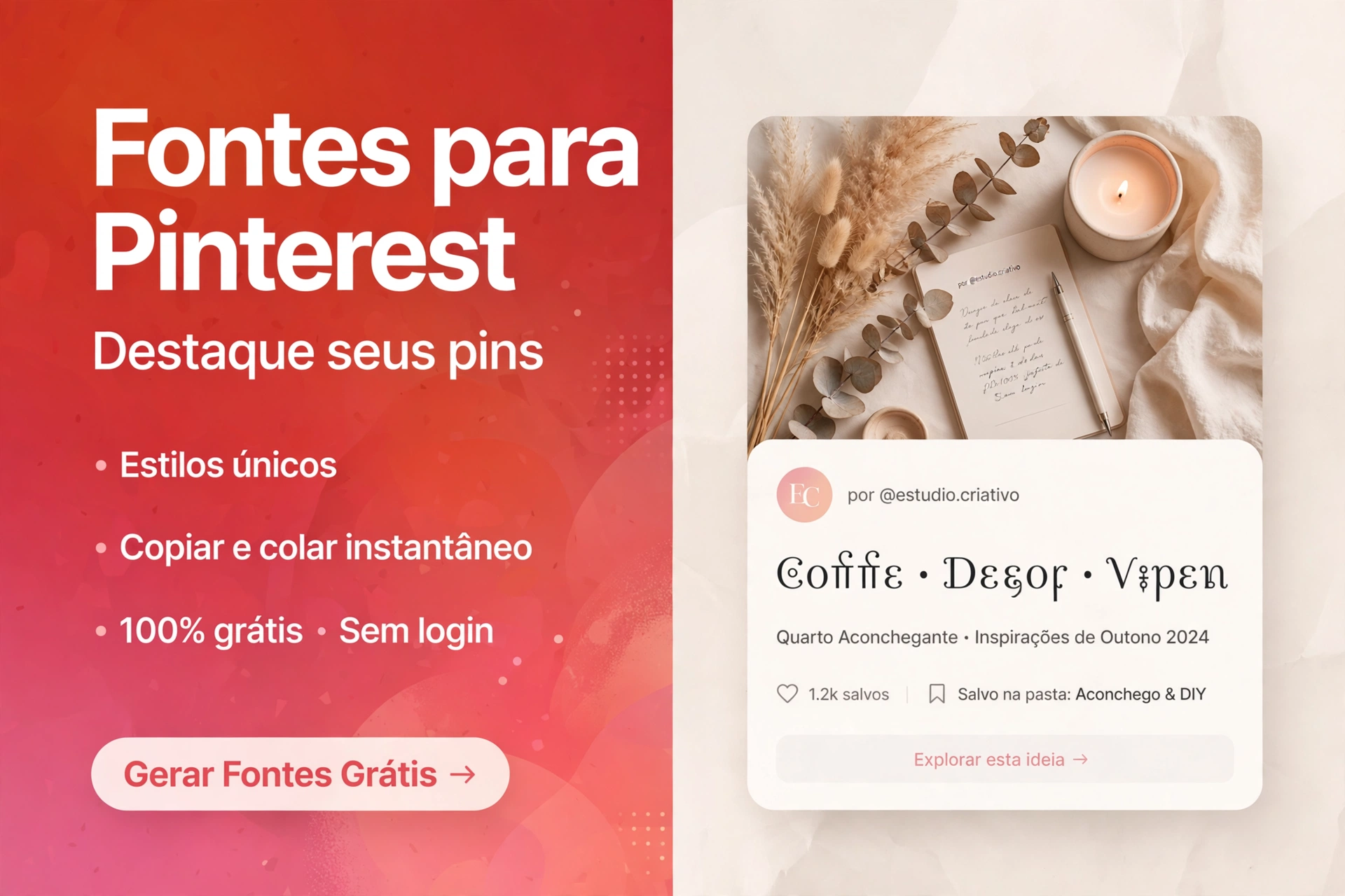 Fontes para Pinterest - letras estilosas para pins e painéis