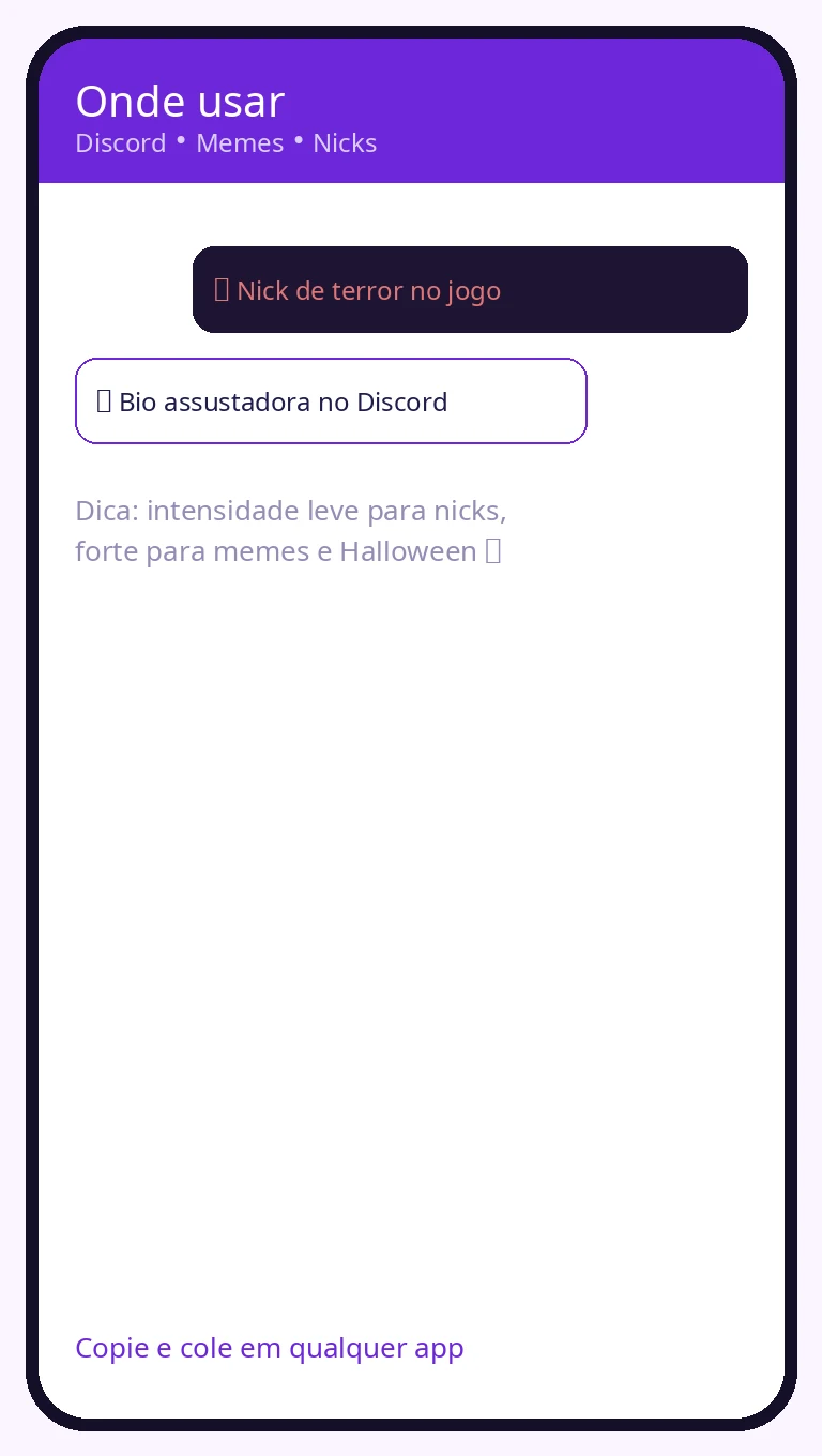 Exemplos de uso do texto zalgo